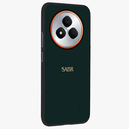 Sabr Minimal Patience Glass Case upright view showcasing calm minimalist artwork with motivational patience theme.