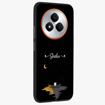 Silent Night Row Glass Case upright view showcasing tranquil night artwork with serene landscape theme.