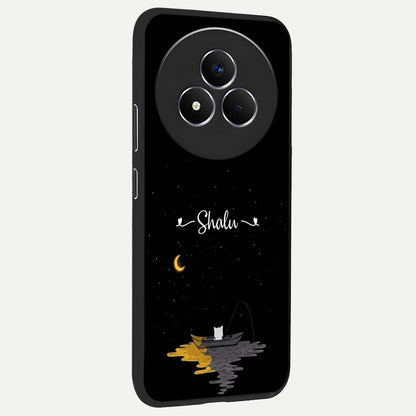 Silent Night Row Glass Case upright view showcasing tranquil night artwork with serene landscape theme.
