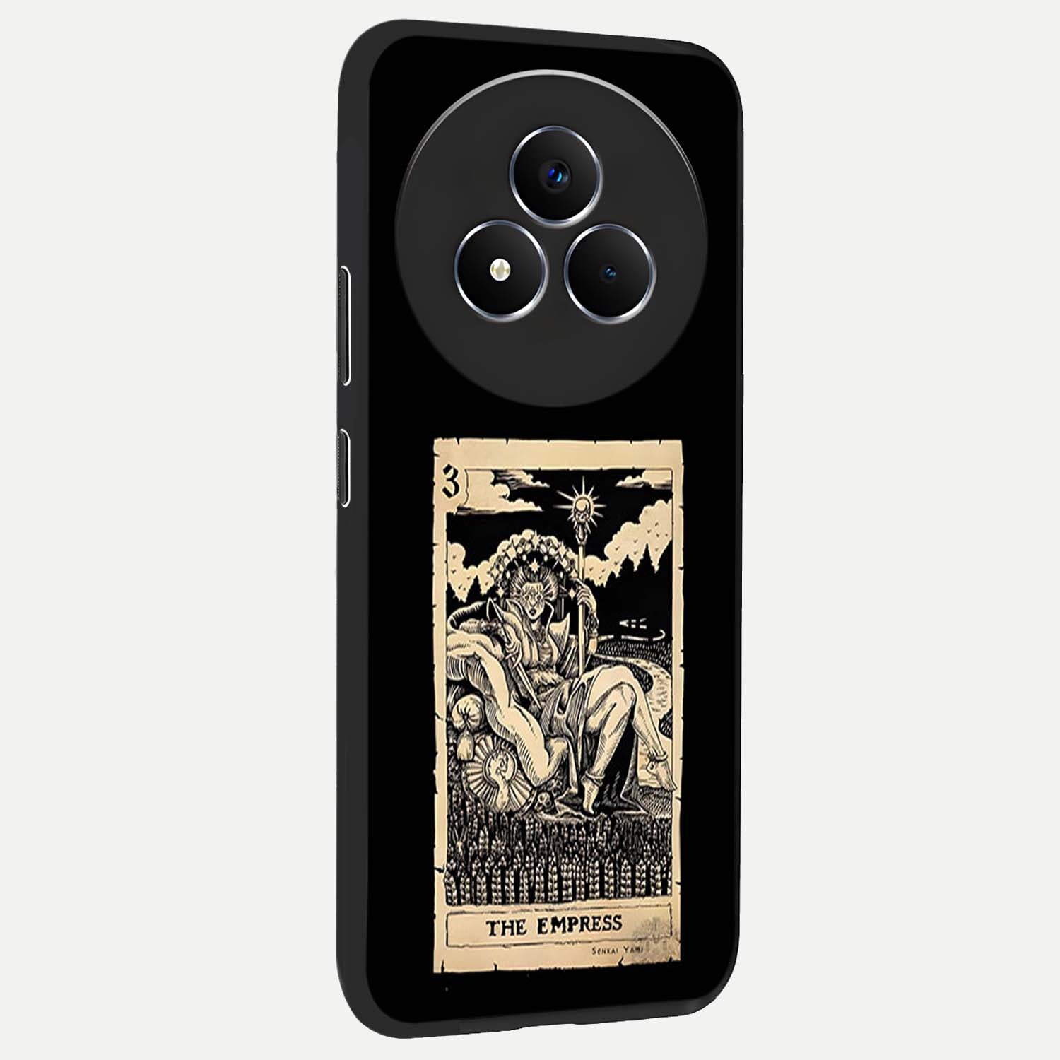 The Empress Glass Case upright view showcasing powerful empress themed artwork with luxurious artistic theme.