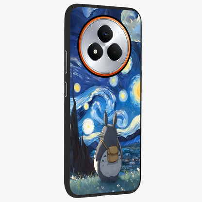 Totoro In Van Gogh Art Glass Case upright view showcasing creative character artwork with painterly artistic theme.
