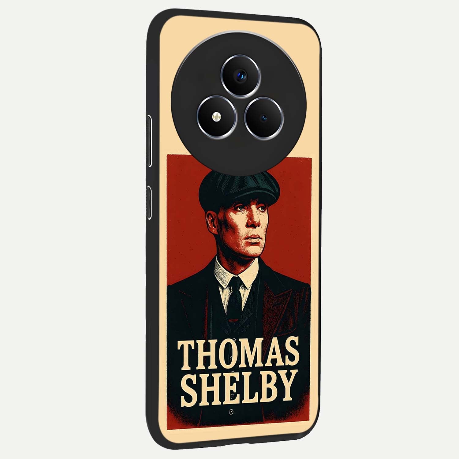 Vintage Mafia Authority Glass Case upright view showcasing dramatic vintage artwork with iconic authority theme.