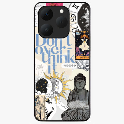 Ethereal Thoughts Glass Case showing flat back view with dreamy artistic artwork and glossy glass finish.