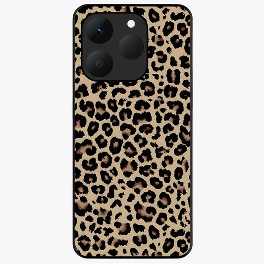 Savage Chic Pattern Glass Case showing flat back view with stylish patterned artwork and glossy glass finish.