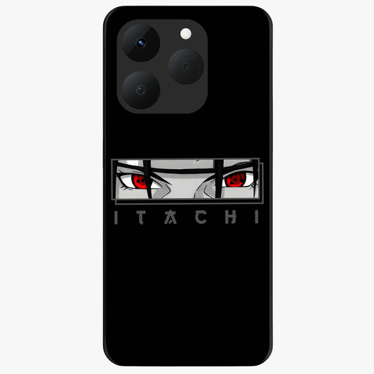 Scarlet Gaze Dominance Glass Case showing flat back view with striking red themed artwork and glossy glass finish.