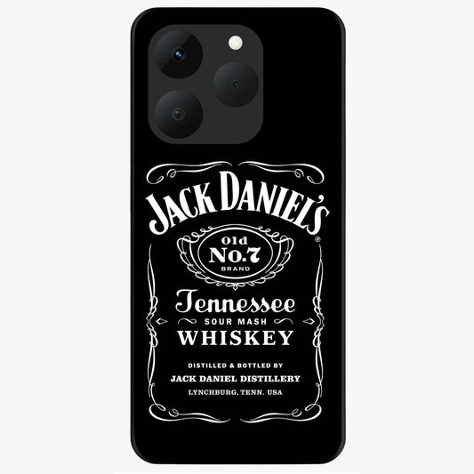 Vintage Whiskey Heritage Glass Case showing flat back view with classic whiskey inspired artwork and glossy glass finish.