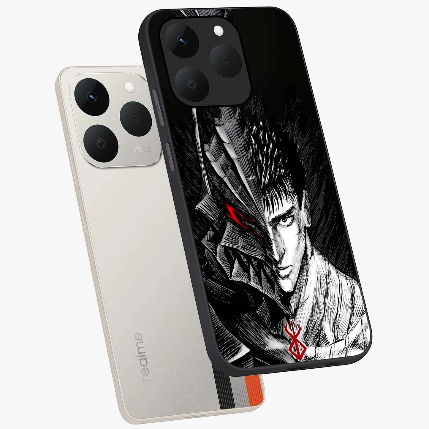 Berserker Blood Oath Glass Case displayed in angled mockup highlighting dark fantasy graphic design and powerful theme.