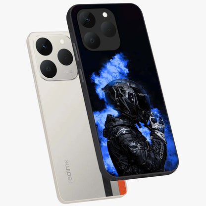 Cyber Sentinel Protocol Glass Case displayed in angled mockup highlighting digital cyber design with sci-fi aesthetic style.