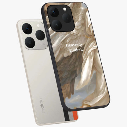 Divine Winged Grace Glass Case displayed in angled mockup highlighting graceful wing design with divine aesthetic style.