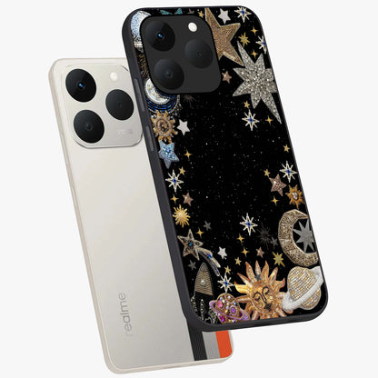 Galactic Jewel Stars Glass Case displayed in angled mockup highlighting shining celestial star design with cosmic aesthetic style.