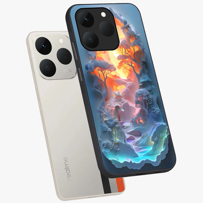 Glow Forest Portal Glass Case displayed in angled mockup highlighting mystical forest design with magical glowing aesthetic.