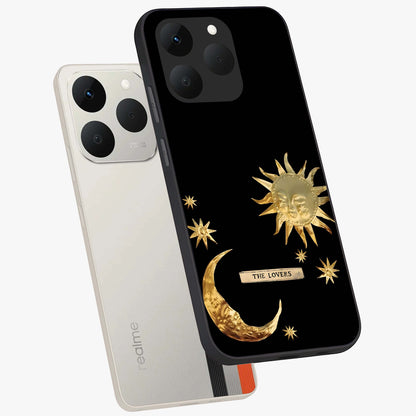 Gold Sun Blush Glass Case displayed in angled mockup highlighting radiant sun design with warm golden aesthetic.