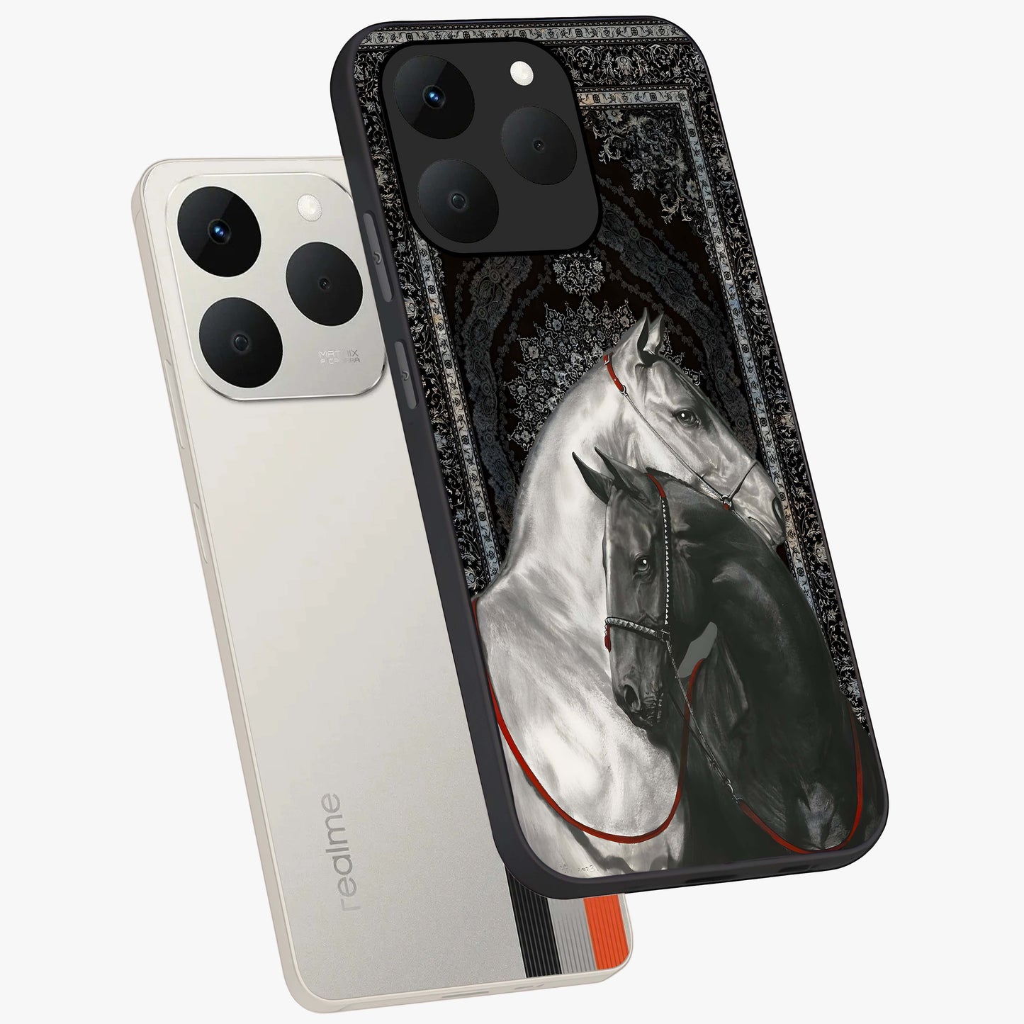 Majestic Ride Legacy Glass Case displayed in angled mockup highlighting sleek vehicle design with bold racing aesthetic.