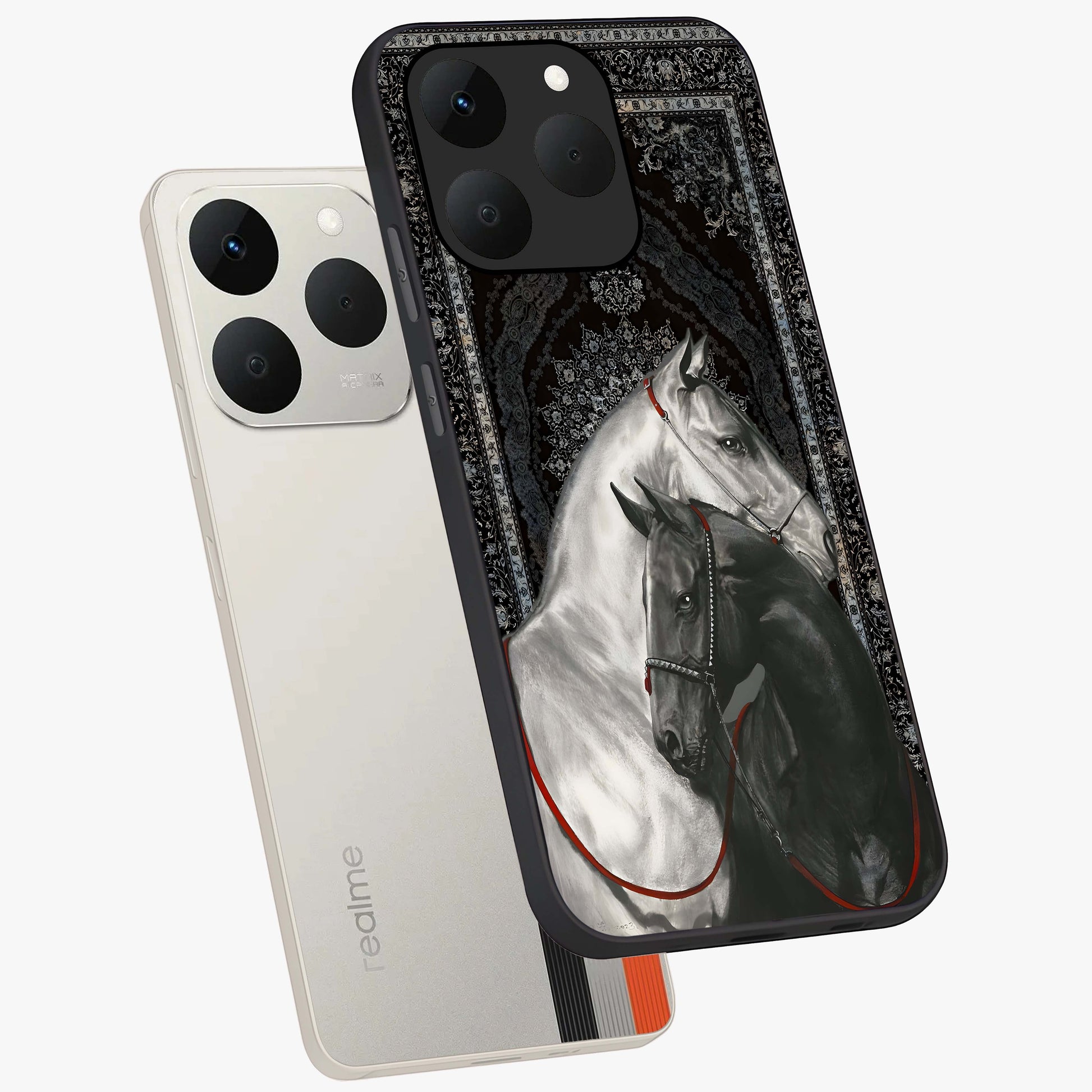 Majestic Ride Legacy Glass Case displayed in angled mockup highlighting sleek vehicle design with bold racing aesthetic.