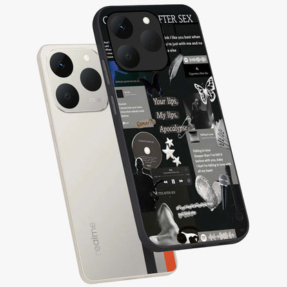 Midnight Love Echo Glass Case displayed in angled mockup highlighting elegant love inspired design with deep aesthetic style.