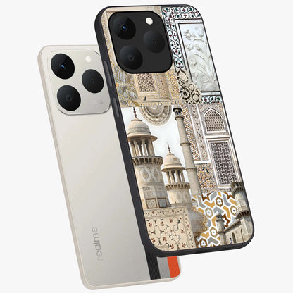 Mughal Marble Legacy Glass Case displayed in angled mockup highlighting elegant heritage marble artwork with royal aesthetic.