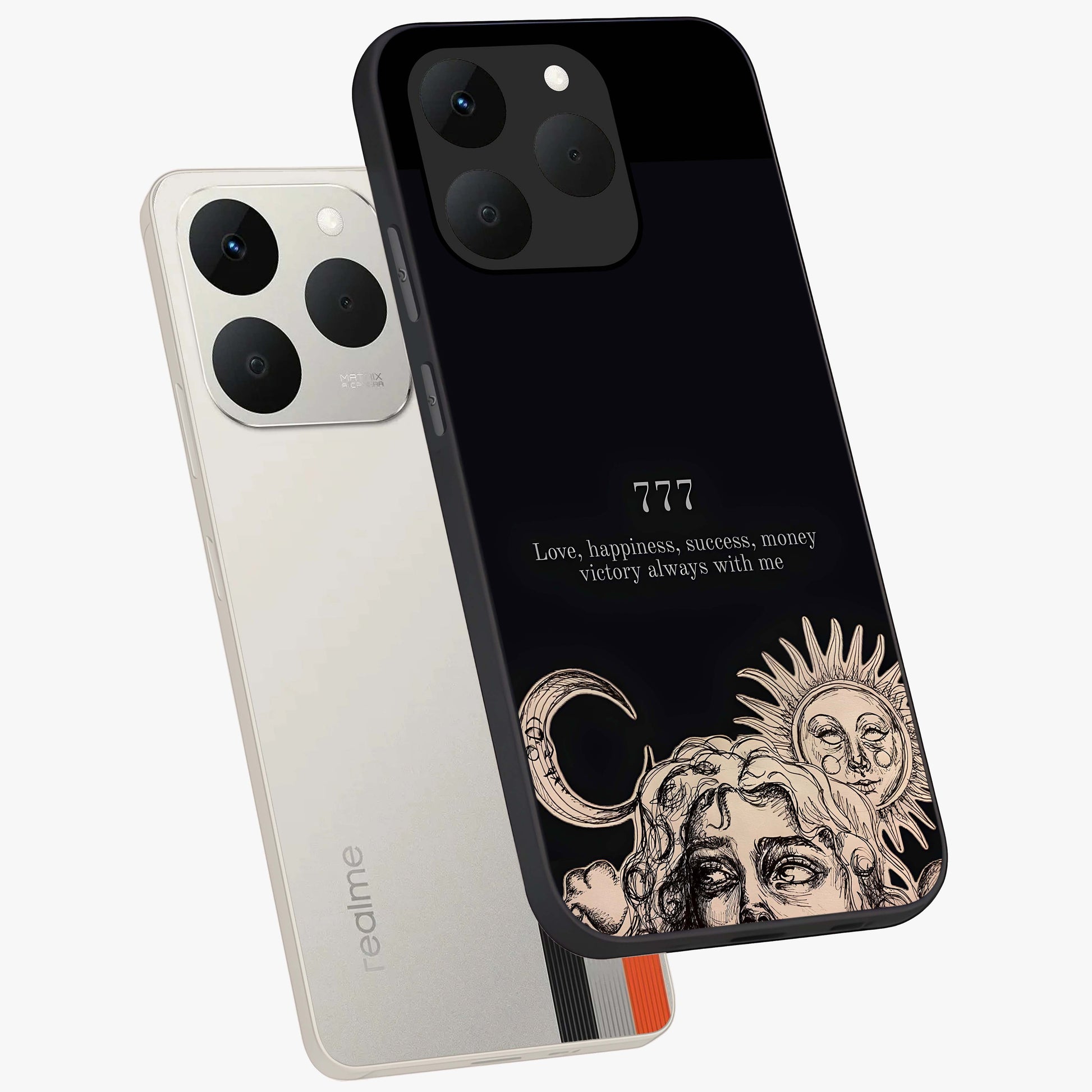 Mystic Victory Aura Glass Case displayed in angled mockup highlighting energetic aura design with bold mystical aesthetic.