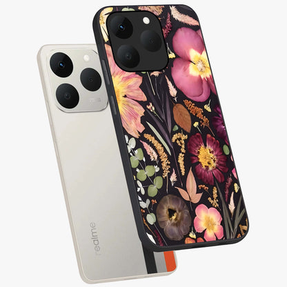 Petal Dream Tapestry Glass Case displayed in angled mockup highlighting decorative petal pattern with elegant botanical aesthetic.