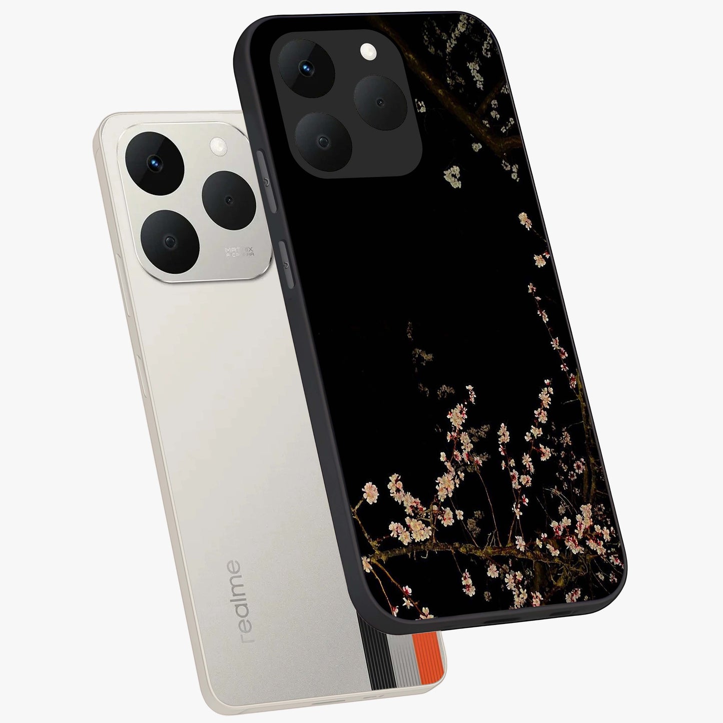 Petal Moon Light With Custom Name Glass Case displayed in angled mockup highlighting delicate petal design with custom name feature.