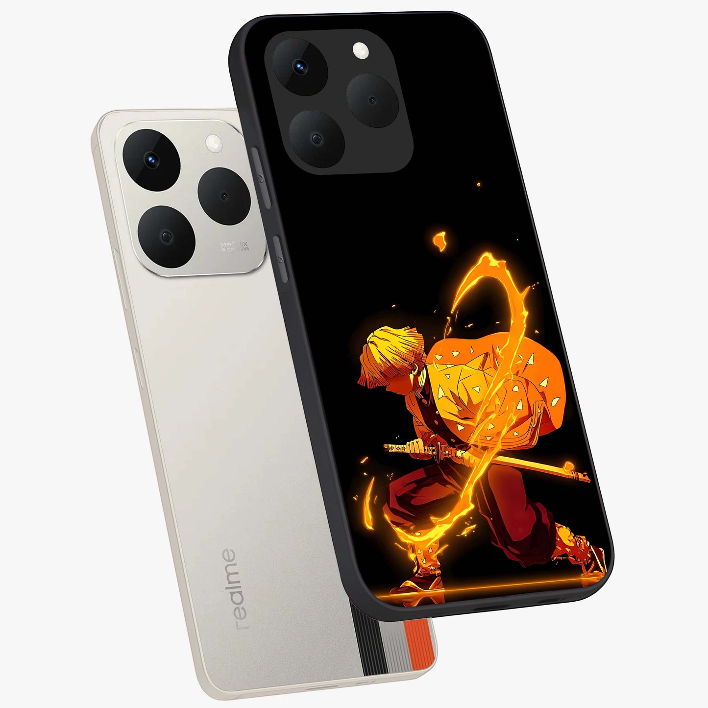 Thunder Flame Execution Glass Case displayed in angled mockup highlighting dramatic fire themed design with intense fantasy aesthetic.