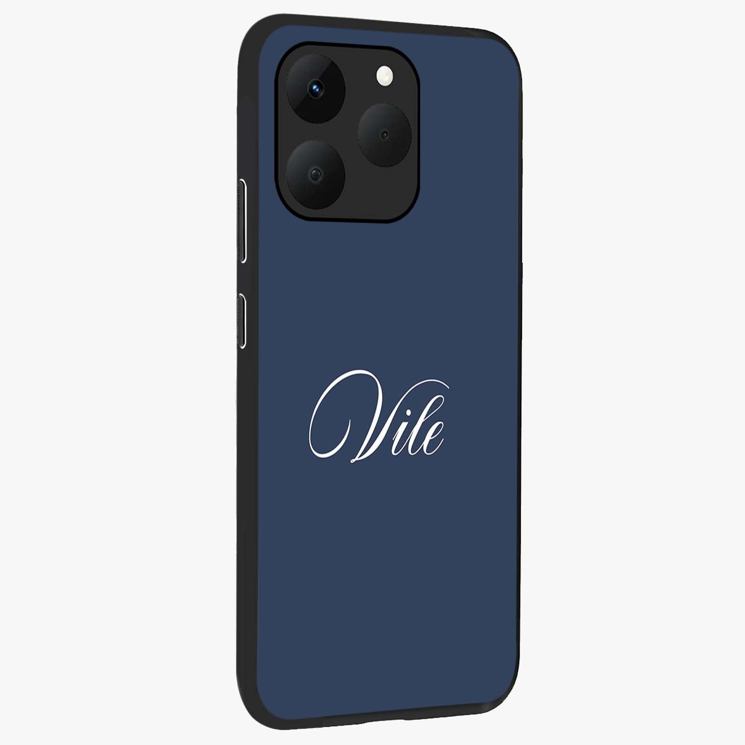 Blue Vintage Floral Pattern Glass Case displayed in angled mockup highlighting classic blue floral pattern and retro aesthetic design.