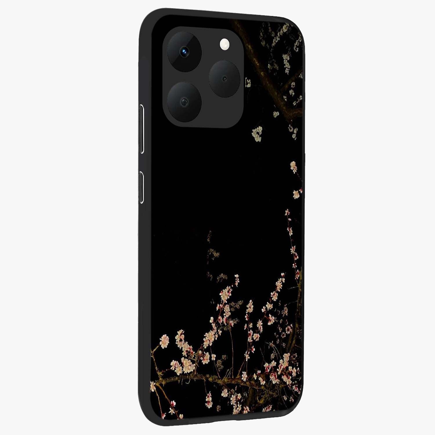 Petal Moon Light With Custom Name Glass Case upright view showcasing elegant floral moon artwork with personalized aesthetic.