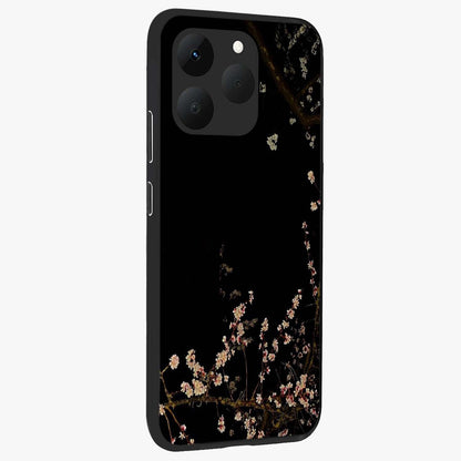 Petal Moon Light With Custom Name Glass Case upright view showcasing elegant floral moon artwork with personalized aesthetic.