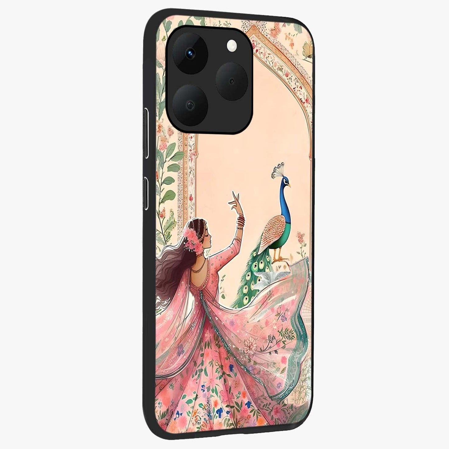 Royal Grace Muse Glass Case upright view showcasing stylish artistic artwork with sophisticated royal theme.