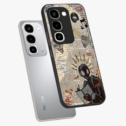 City Dream Sketch Glass Case displayed in angled mockup highlighting minimal city illustration with aesthetic sketch style.