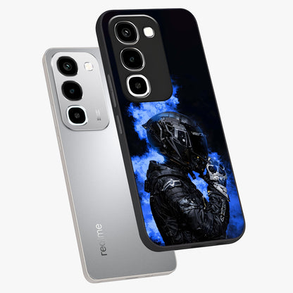 Cyber Sentinel Protocol Glass Case displayed in angled mockup highlighting digital cyber design with sci-fi aesthetic style.