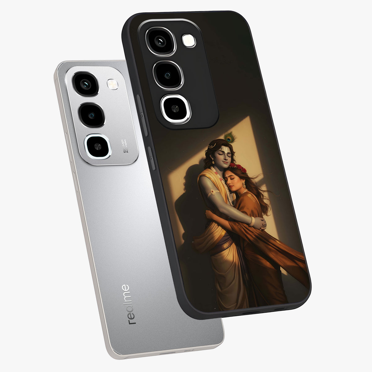 Divine Eternal Love Glass Case displayed in angled mockup highlighting elegant divine inspired design with peaceful aesthetic.