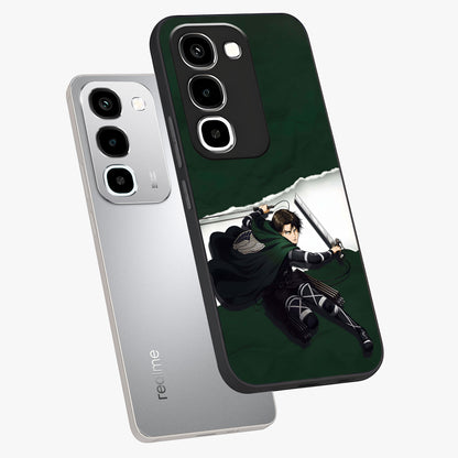 Emerald War Vanguard Glass Case displayed in angled mockup highlighting intense battle inspired design with emerald tone aesthetic.
