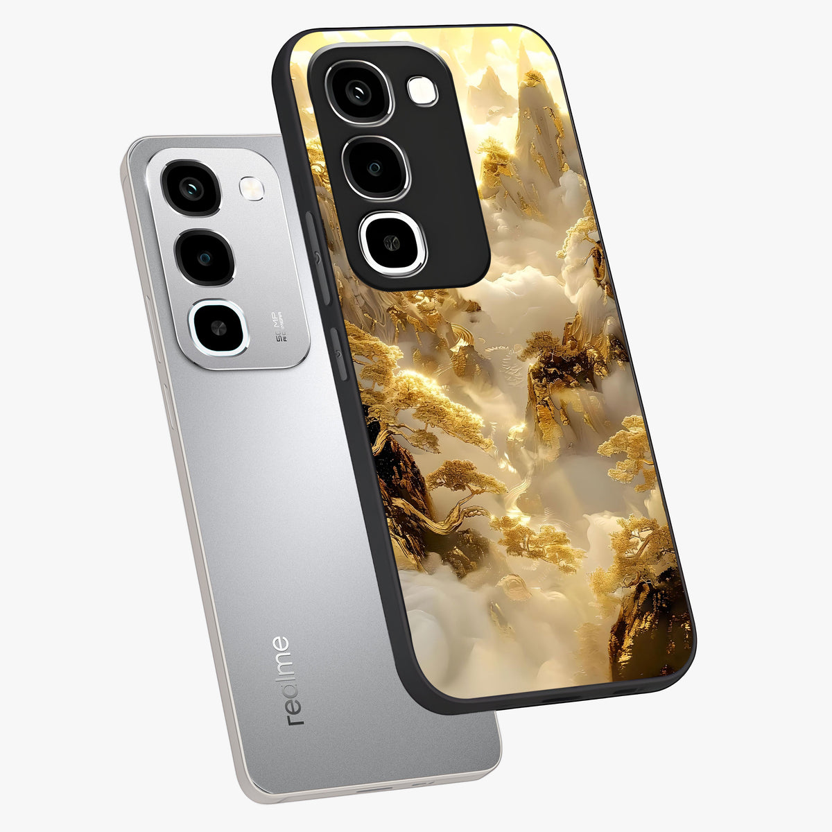 Gates Of Illumination Glass Case displayed in angled mockup highlighting radiant portal inspired design with fantasy aesthetic.