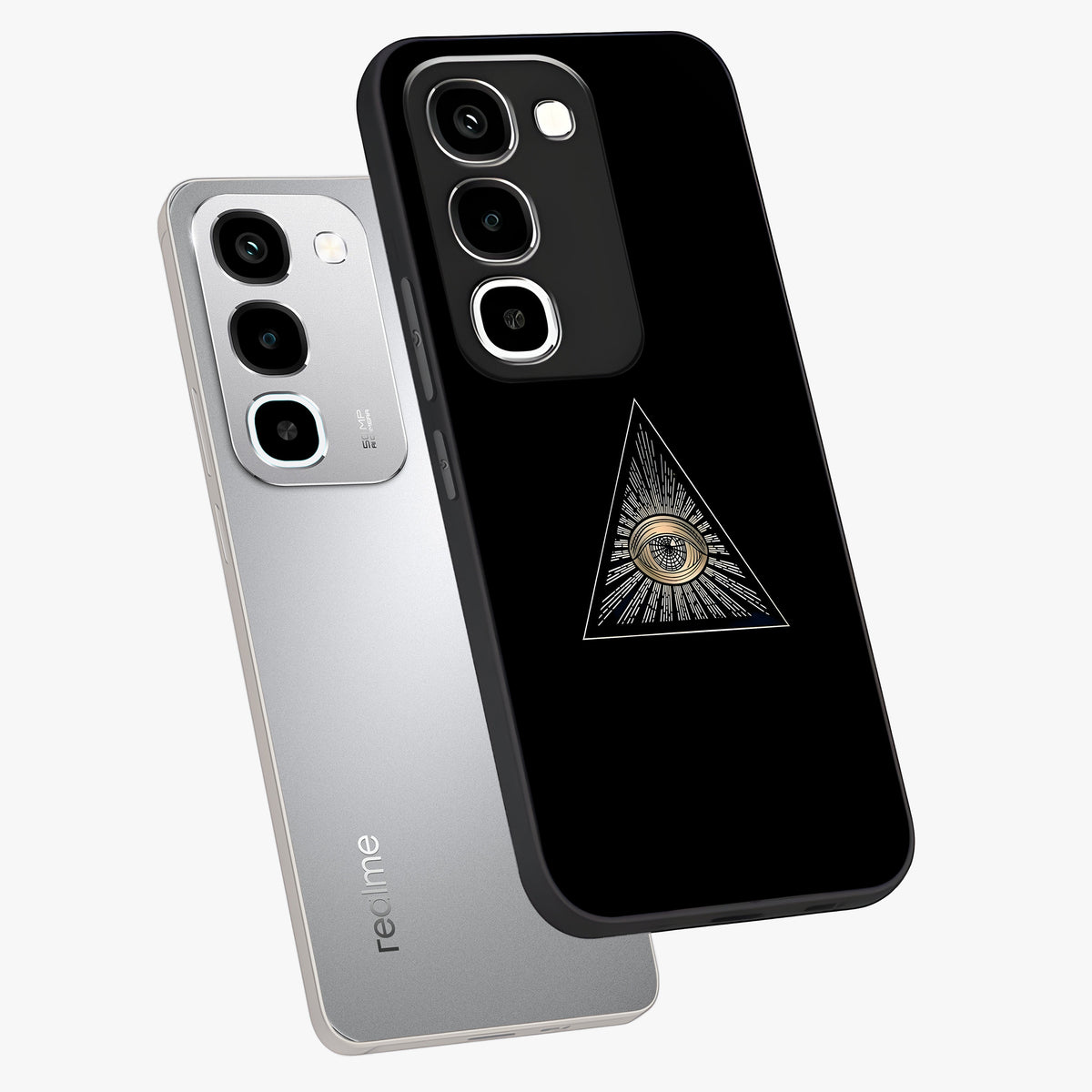 Illuminati Evil Glass Case displayed in angled mockup highlighting dark occult inspired design with bold aesthetic style.