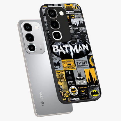 Knight Gotham Rise Glass Case displayed in angled mockup highlighting powerful knight silhouette design with dramatic aesthetic.