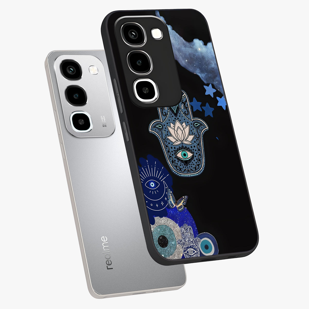 Mystic Hand Aura Glass Case displayed in angled mockup highlighting magical aura design with spiritual aesthetic style.