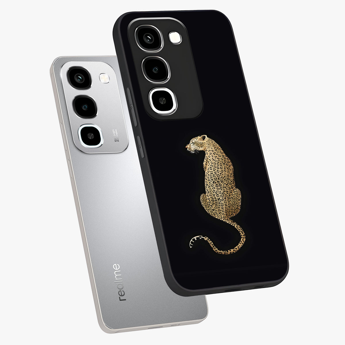 Regal Leopard Glass Case displayed in angled mockup highlighting powerful animal illustration with stylish wild aesthetic.