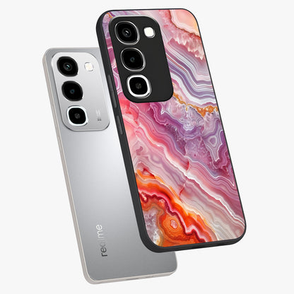 Rose Quartz Marble Glass Case displayed in angled mockup highlighting elegant marble pattern with soft aesthetic style.
