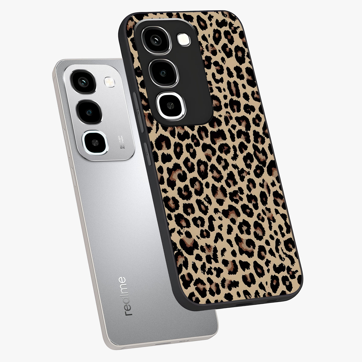 Savage Chic Pattern Glass Case displayed in angled mockup highlighting bold fashion inspired design with chic aesthetic.
