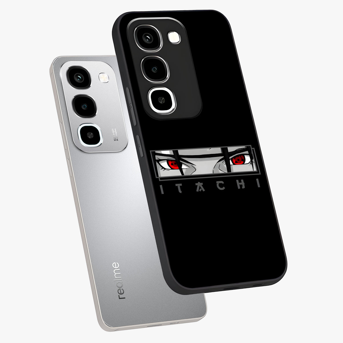 Scarlet Gaze Dominance Glass Case displayed in angled mockup highlighting intense visual design with bold scarlet aesthetic.