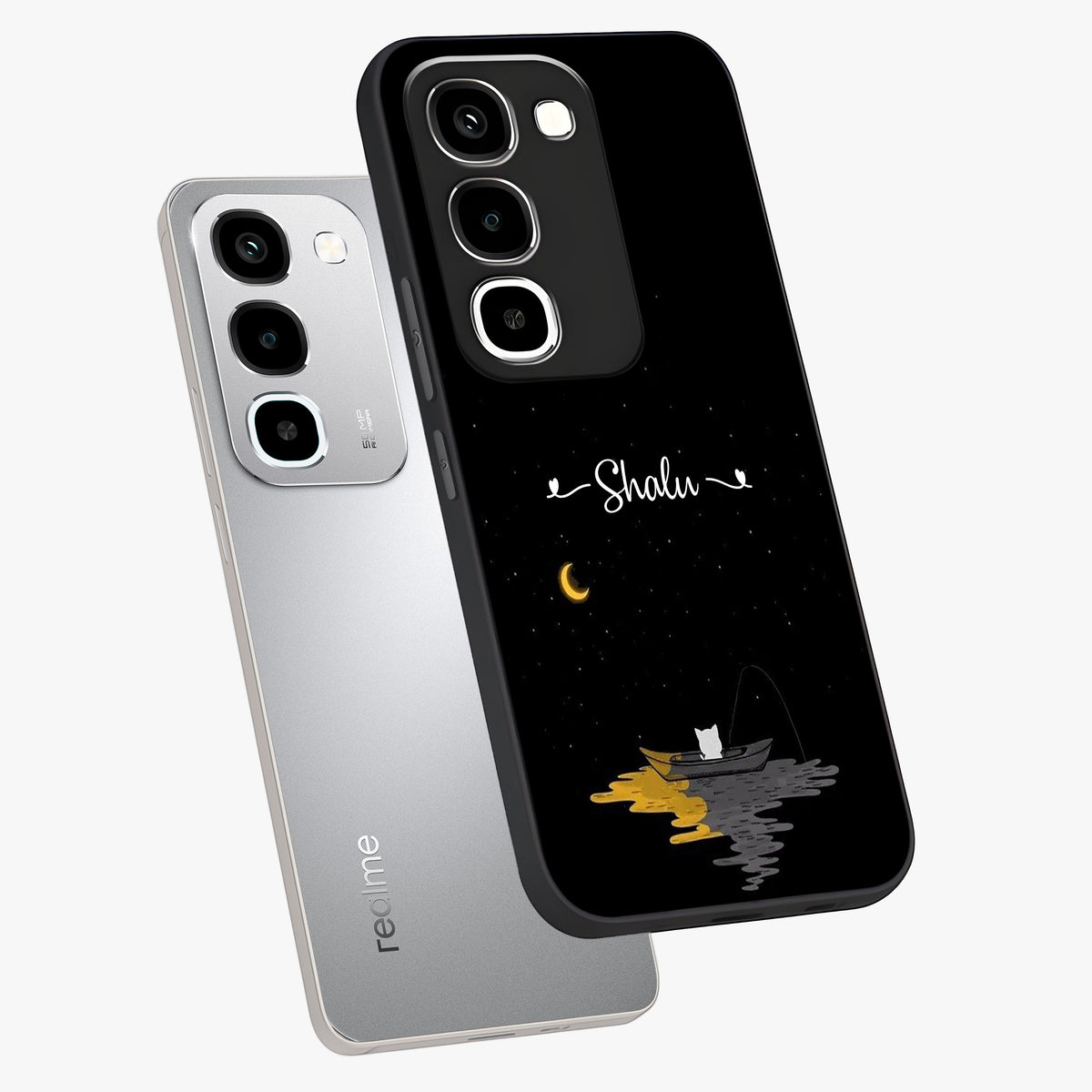 Silent Night Row Glass Case displayed in angled mockup highlighting peaceful evening design with dreamy night aesthetic.