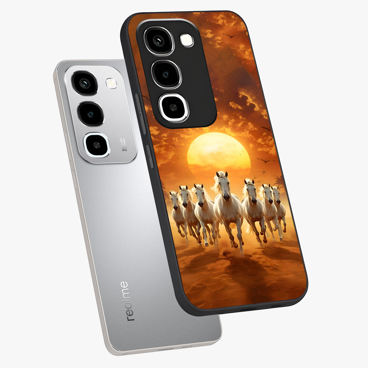 Wild Sunset Majesty Glass Case displayed in angled mockup highlighting vibrant sunset sky design with scenic aesthetic.