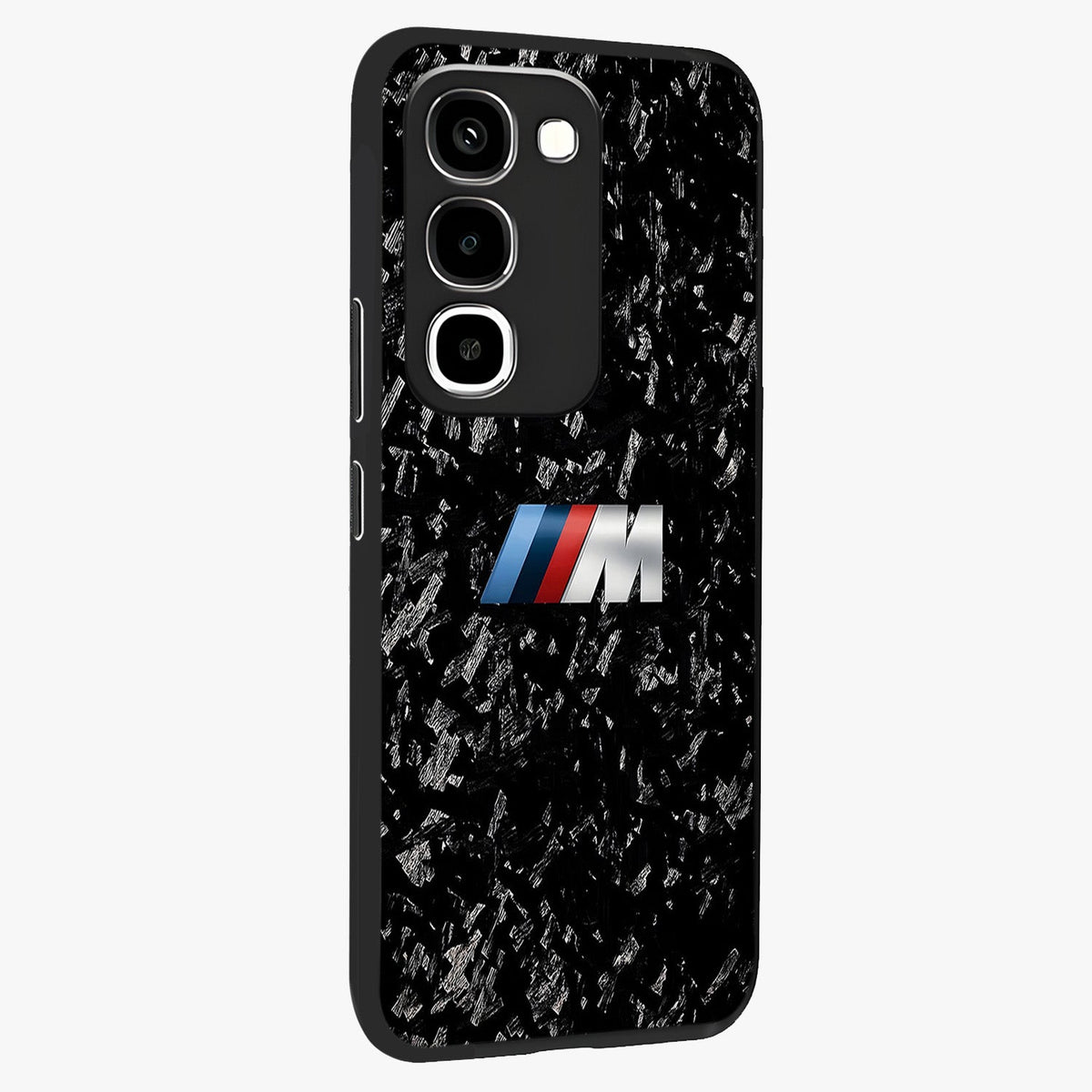 Carbon Speed Mark Glass Case upright view showcasing modern carbon speed graphic with bold automotive theme.