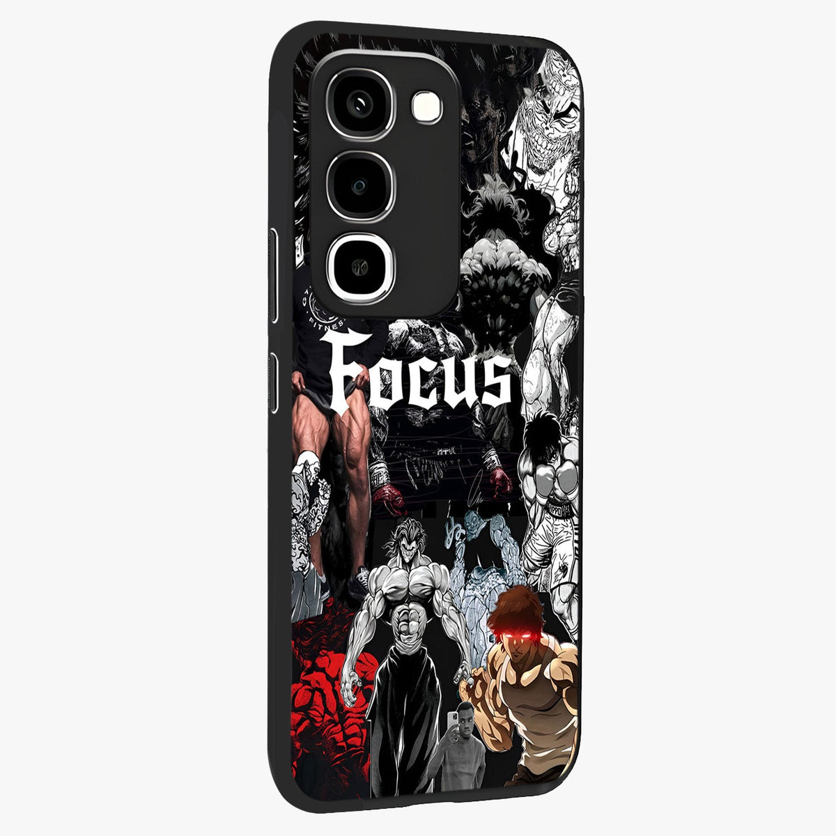 Relentless Power Focus Glass Case upright view showcasing strong inspirational artwork with powerful focus theme.