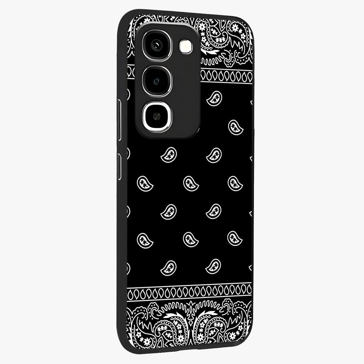 Retro Rebel Threads Glass Case upright view showcasing stylish vintage artwork with bold retro theme.