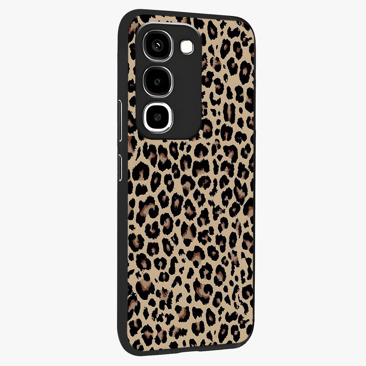 Savage Chic Pattern Glass Case upright view showcasing trendy decorative artwork with edgy fashion theme.