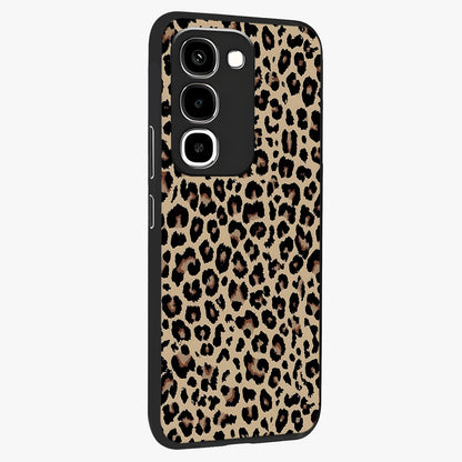 Savage Chic Pattern Glass Case upright view showcasing trendy decorative artwork with edgy fashion theme.