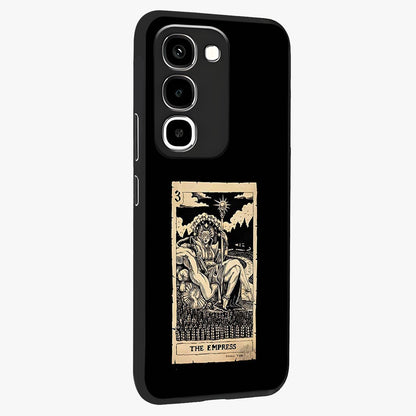 The Empress Glass Case upright view showcasing powerful empress themed artwork with luxurious artistic theme.
