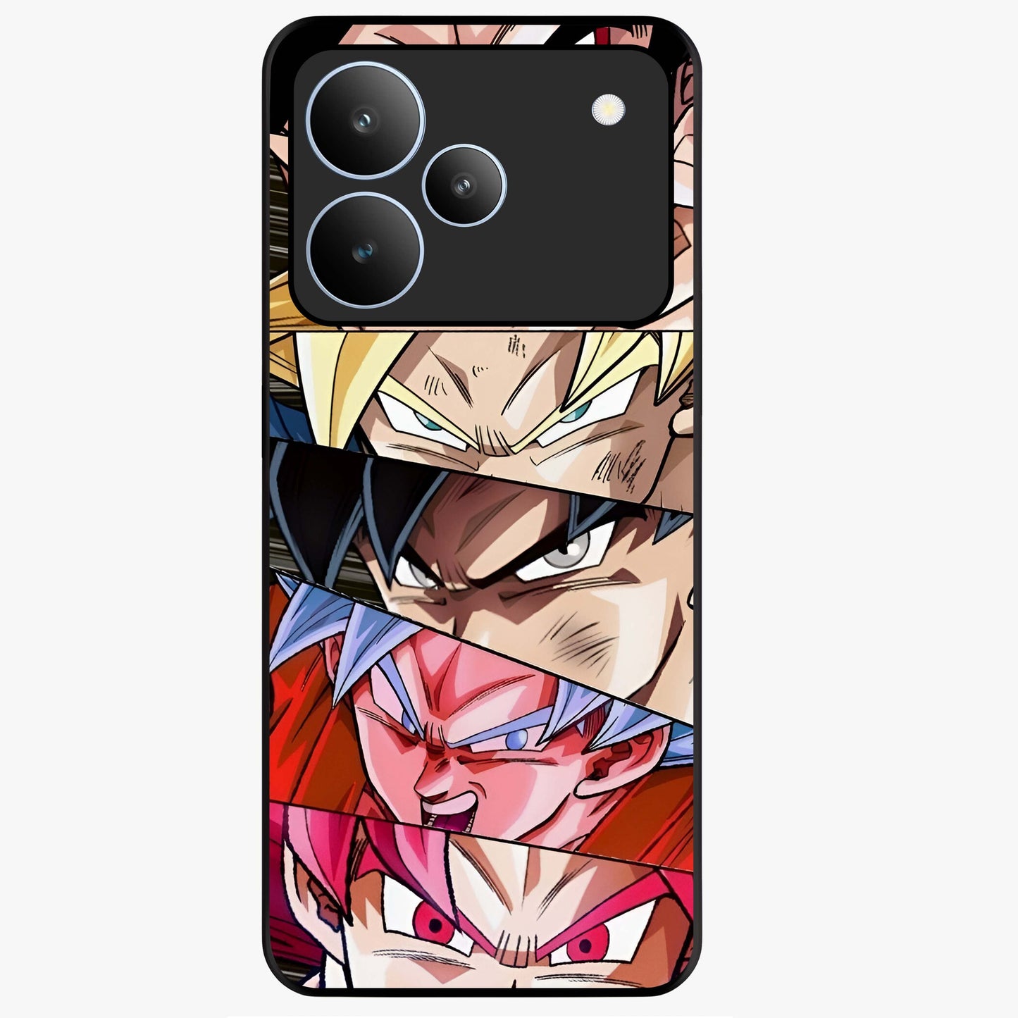 Anime Character Glass Case showing flat back view with vibrant anime artwork and glossy glass finish.