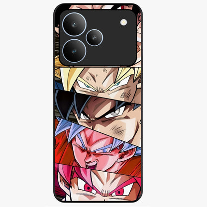 Anime Character Glass Case showing flat back view with vibrant anime artwork and glossy glass finish.